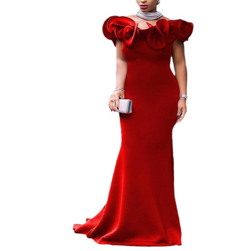 2025 Elegantes, schmales, langes One-Shoulder-Kleid für Brautjungfern