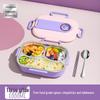 316 Stainless Steel Insulated Bento Lunch Box for First-Grade Girls, Four Compartments, Perfect for School.