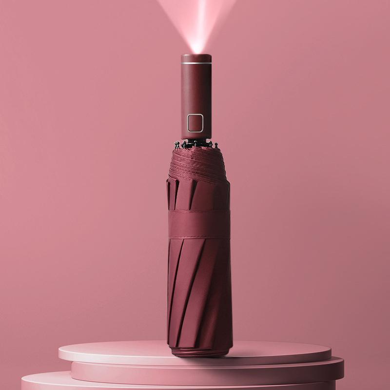Windproof LED Umbrella for Men Strong 10 Ribs Sun Parasol Umbrella for Women Flashlight UV Protection Automatic Umbrella Luxury