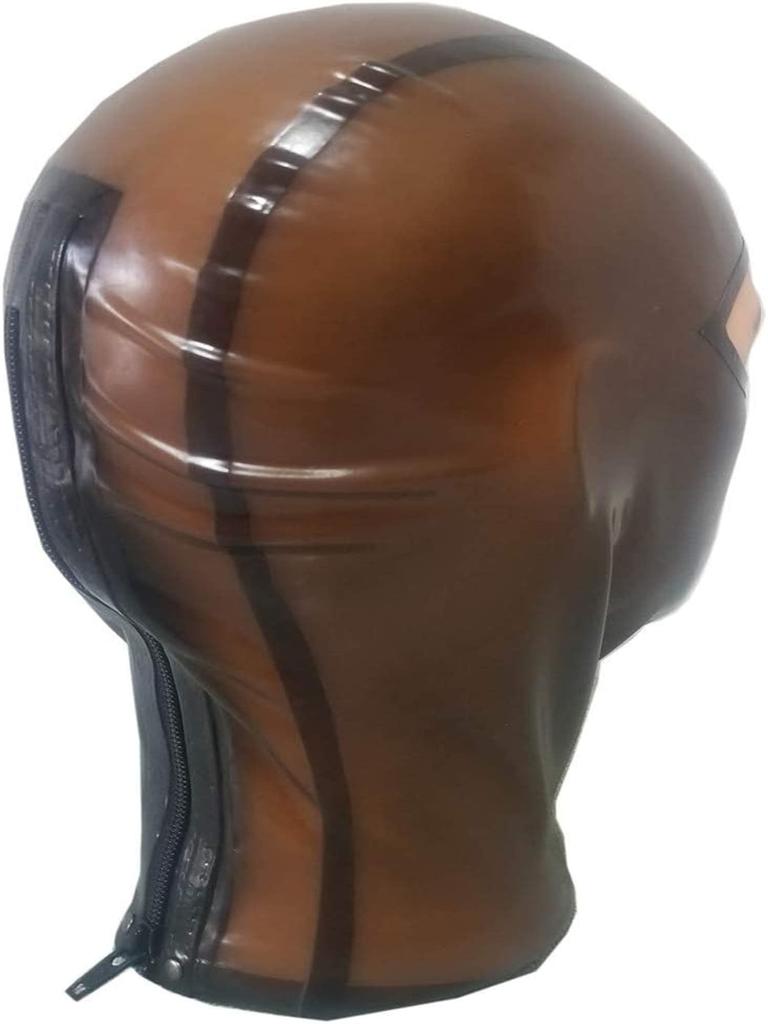 Přírodní latexová maska ​​Gumová kapuce Fetish SM Fetish Restraint Headgear Latex Headgear Bar Playing Mask Halloween Mask [OnundOn] 100% - -