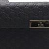 Gucci Monogram Logo Embossed Leather Long Folding Wallet Women Wallet Black 257012-BMJ1G-1000