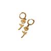 Elegant 18K Gold Plated Titanium Steel Rose & Little Prince 3D Flower Earrings (Non-Fading)