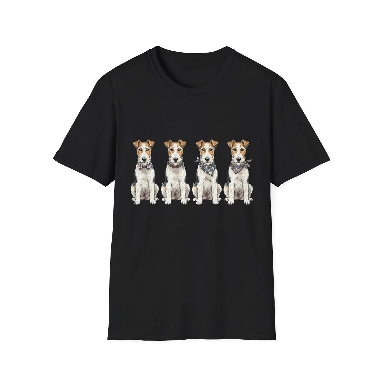 Dog Watercolor Vintage Skull Bandana Black Tee Edgy Graphic T-Shirt L