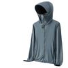 UPF100 + Summer Ice Silk Sunscreen Clothing Removable Large Brim UV Protection Skin Clothing Breathable Light Jacket