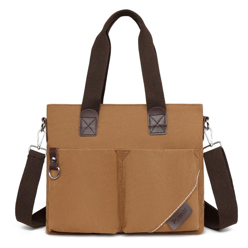 Canvas Shoulder Bag Men's Travel Handbag