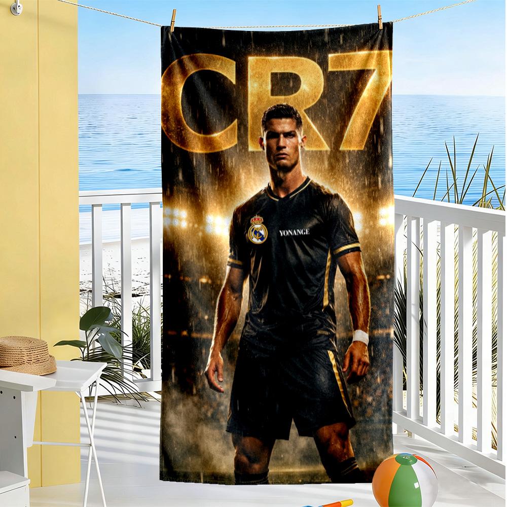 Ronaldo Juventus Celebration Beach Towel Super Soft Microfiber Quickdry Fabric Comfortable Lightweight Perfect for Traveling Yoga Camping and Swimming