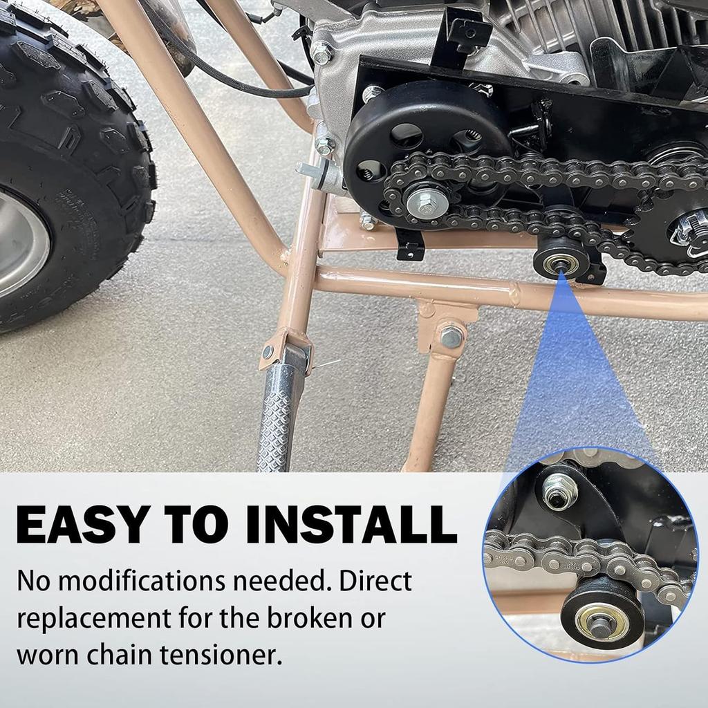 Chain Tensioner With 1-3/4" Roller For Coleman Mini Bike BT200X CT200U Trail CT200U-EX MiniBike TrailMaster Massimo MB200 Hensim Baja Heat Warrior