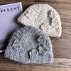 Flower Knitted Cap Winter Beanie Hat For Women Fashionable Breathable Gifts