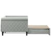 Pull Out Daybed Light Grey 90x200 Cm Velvet