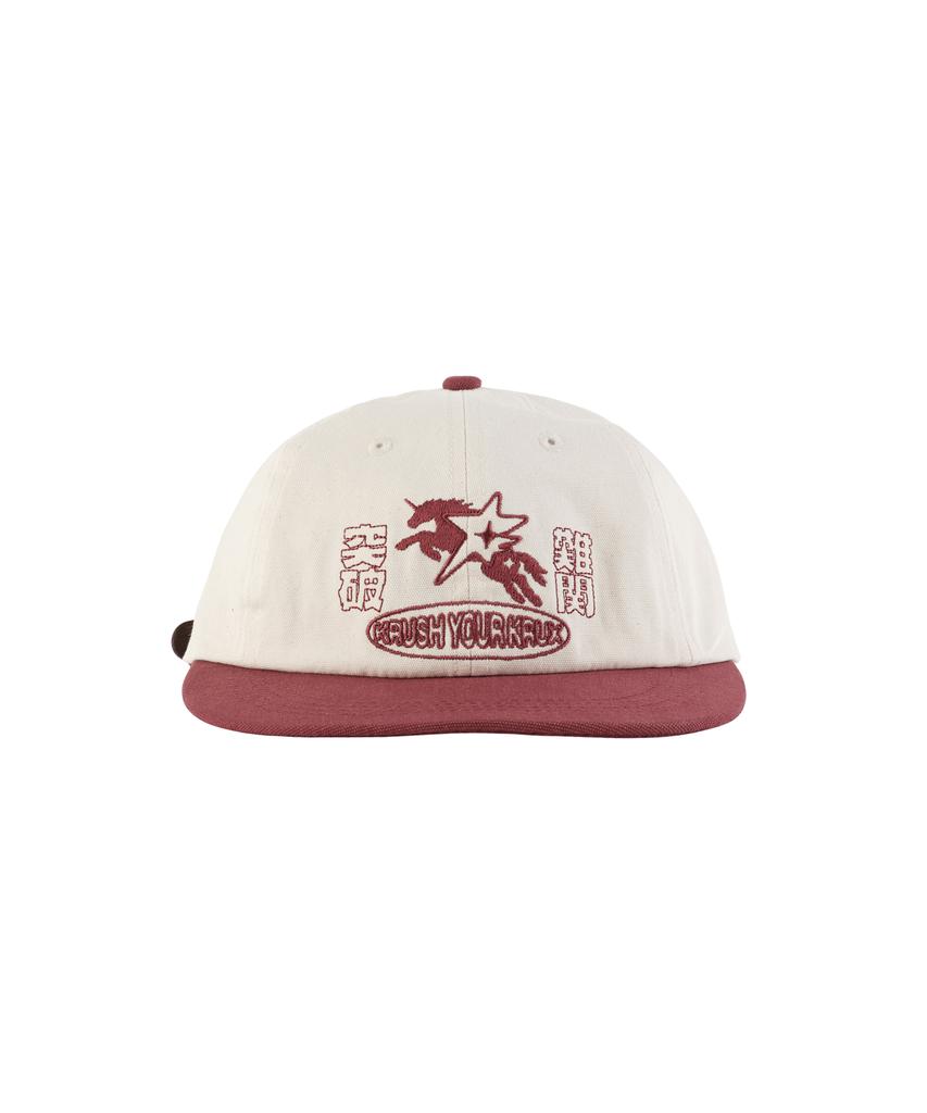 Keuleogsi Unicorn Star Two-Tone Ball Cap - Red/White