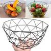 Moderne geometrisk trådkurv Fruktoppbevaringsbolle Servise Display Rack Holder