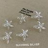 Su Chuang S925 Sterling Silver 3D Floral Earrings for Girls - Exquisite Korean Style