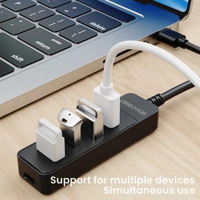 4 in 1 USB3.0 Hub USB/Type C Adapter 5Gbps für schnelle Datenübertragung und Mehrfachgeräteverbindung