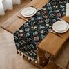 New American Retro Table Runner 33x183 cm Polyester Table Dust Cover Pastoral Style Flower Sideboard Cover Home Decor