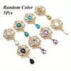 3Pcs/5Pcs Random Color 32*60MM for Needlework Rhinestone Button Hair Manualidades Accessories Diy Flat Back Brooch Jewelry Accessories