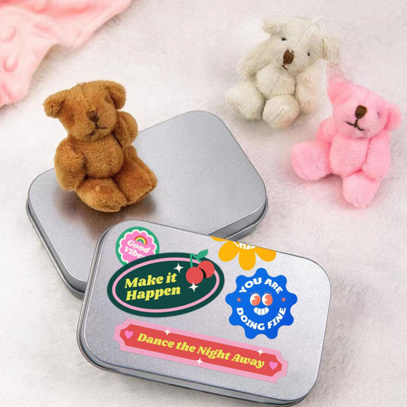 

Tin Case Teddy Bear Keychain Doll Gift 4 Types Mini Bear 13. White-Unicorn-Fixed Blanket