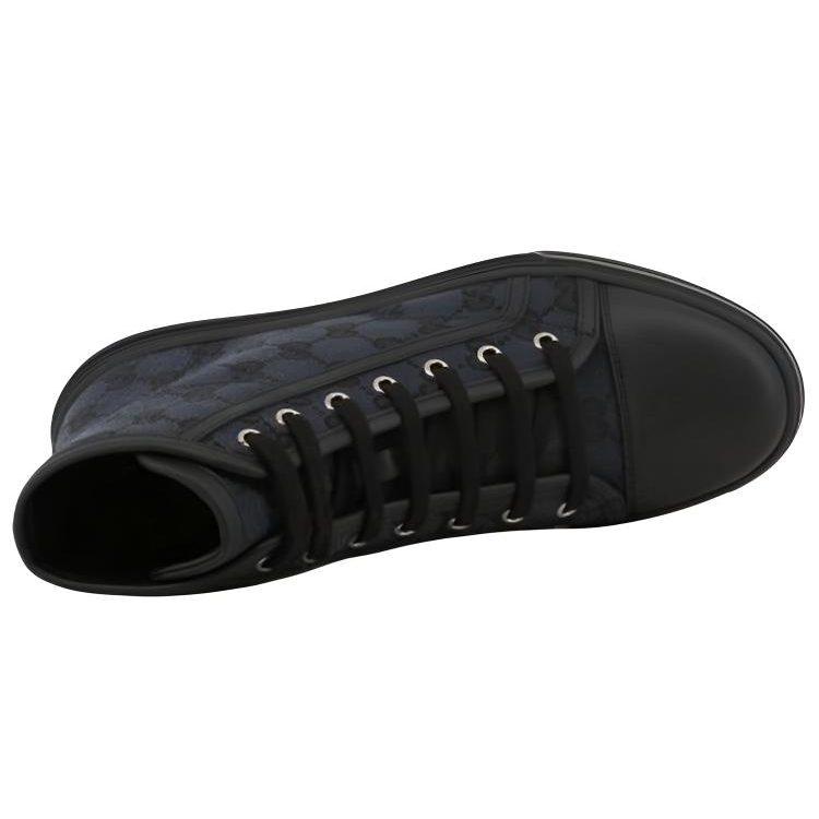Gucci MONOGRAM Canvas Print High Top Stylish Skateboarding Shoes Women's Black 426186 KQWM0 1948