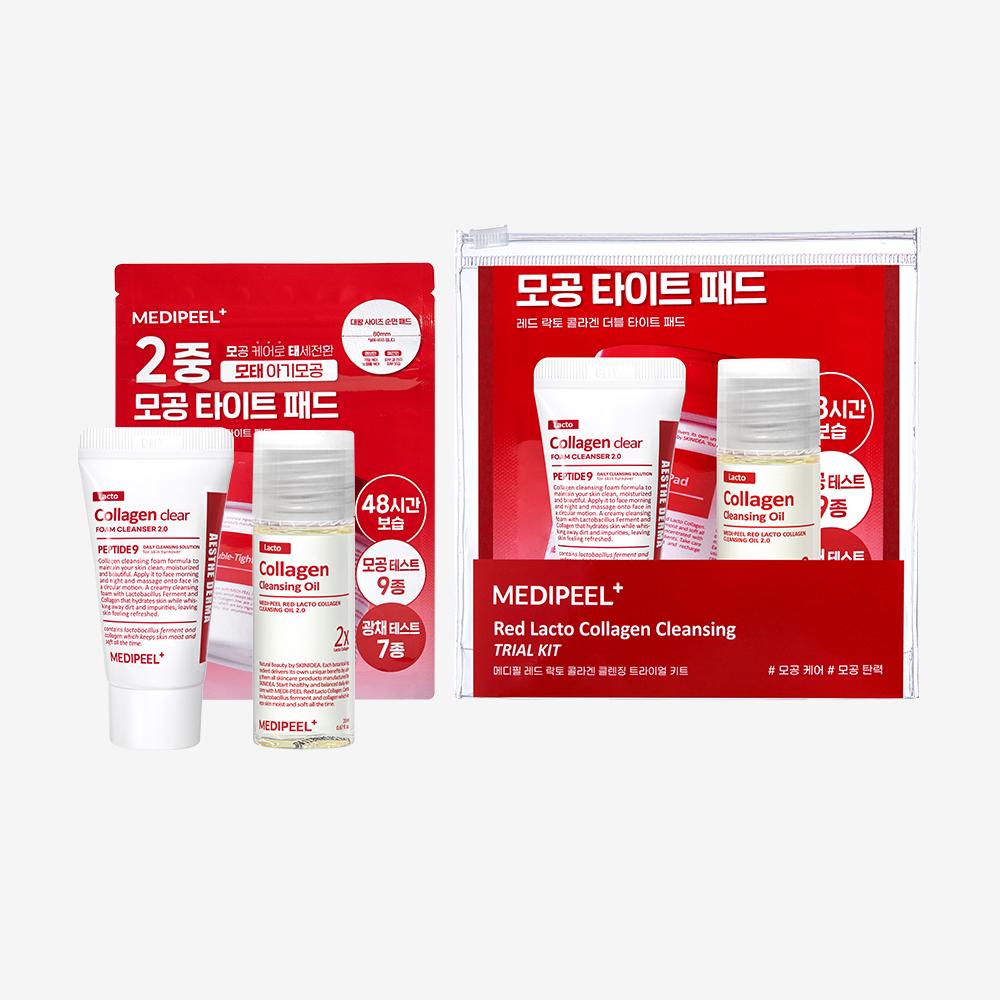 MEDI-PEEL Red Lacto Collagen Cleansing Trial Kit (3 items) – Collagen Care, Gentle Cleanse, Korean