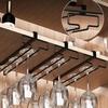 Wine Glass Holder No Drill Hanging Under Cabinet Wine Glass Rack for Household Kitchen