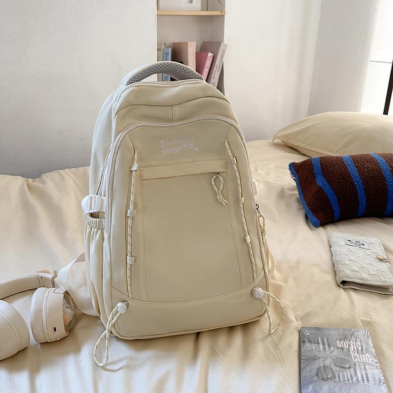 Schoolbag Korean version of college style large-capacity backpack high value lightweight leisure travel backpack junior high school student schoolbag