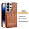 Samsung S26 Ultra Phone Case with Stand: Premium Crocodile Pattern, Magnetic Charging, Business Style