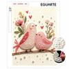 Pearl Art Canvas Wall Decoration Bedroom Living Room Pearl Mosaic Love Birds Flowers Aesthetic Wall Art Decor Handmade Bead Painting