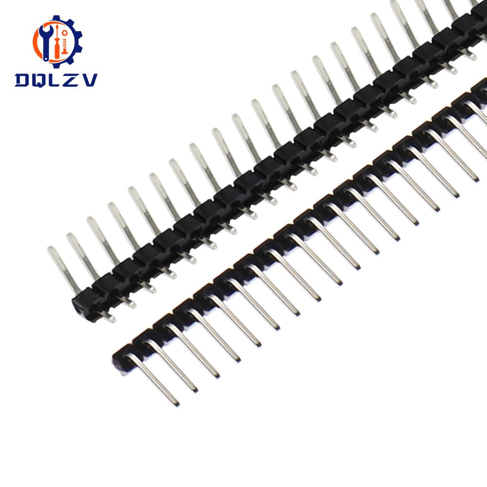 1X40Pin 2.54MM Right Angle Single Row Pin Header Male 90 degrees Needle Connector