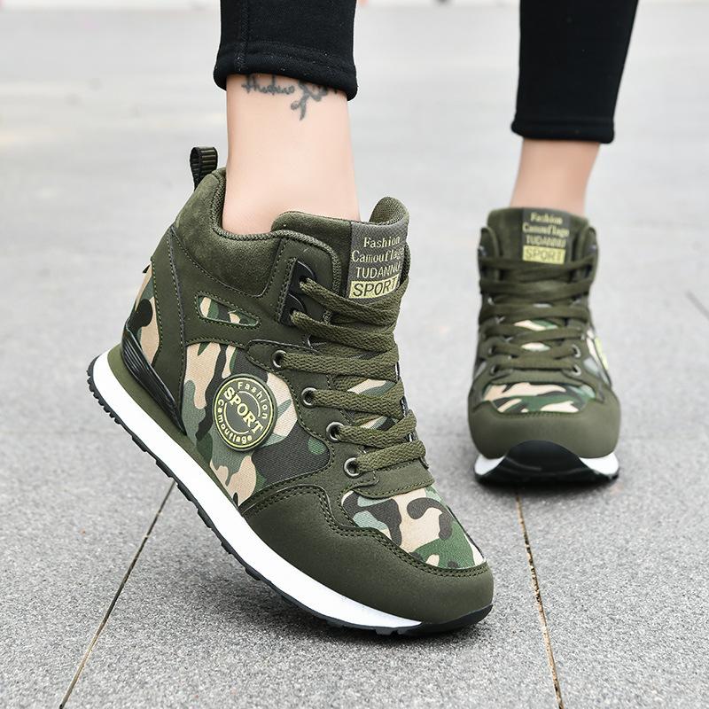 

Spring plus size running sneakers fashion trend student casual shoes outdoor canvas camouflage training 42 камуфляжний