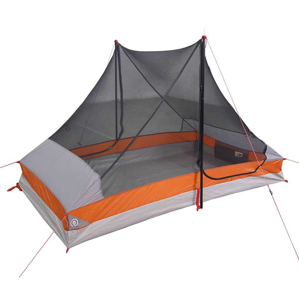 2 Person Camping Tent Gray Waterproof