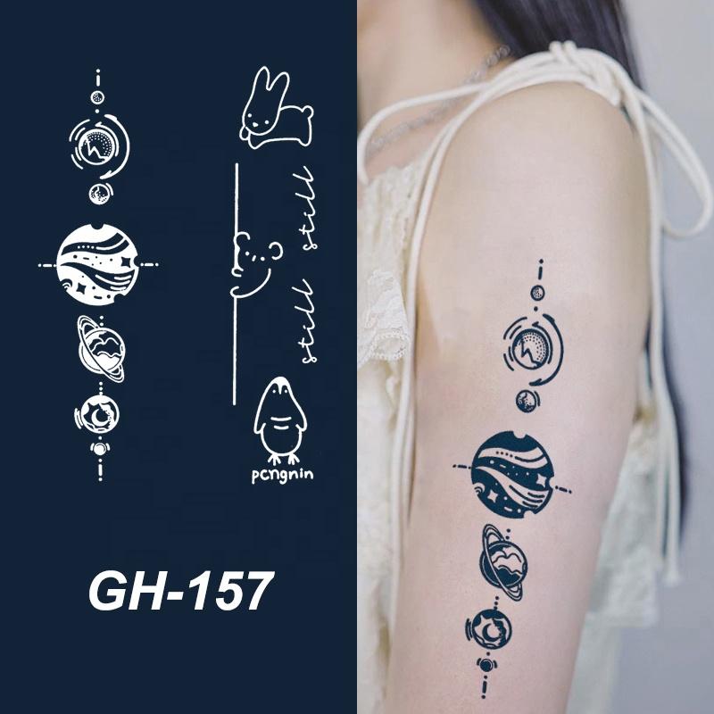 Hot Sale Waterproof Long Lasting Temporary Tattoos Stencil Body Art Arm Chest Leg Shoulder Tattoo Stickers for Girl Men Women