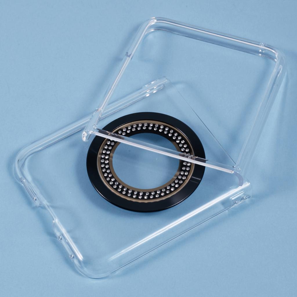 For Motorola Razr 50 Ultra 5G Magnetic Case Shockproof PC Phone Cover Rhinestone Decor