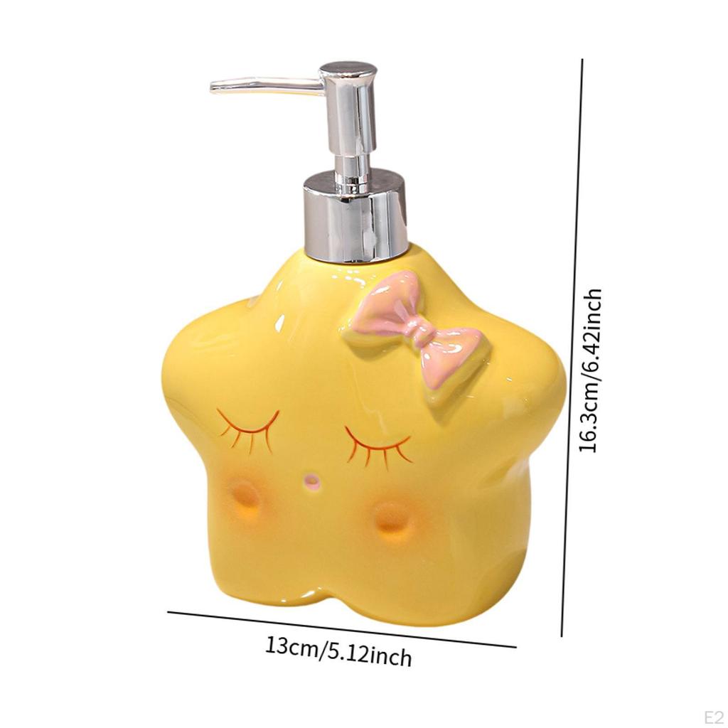 Ceramic Lotion Dispenser with Pump for Liquid Refill Container In Restaurant