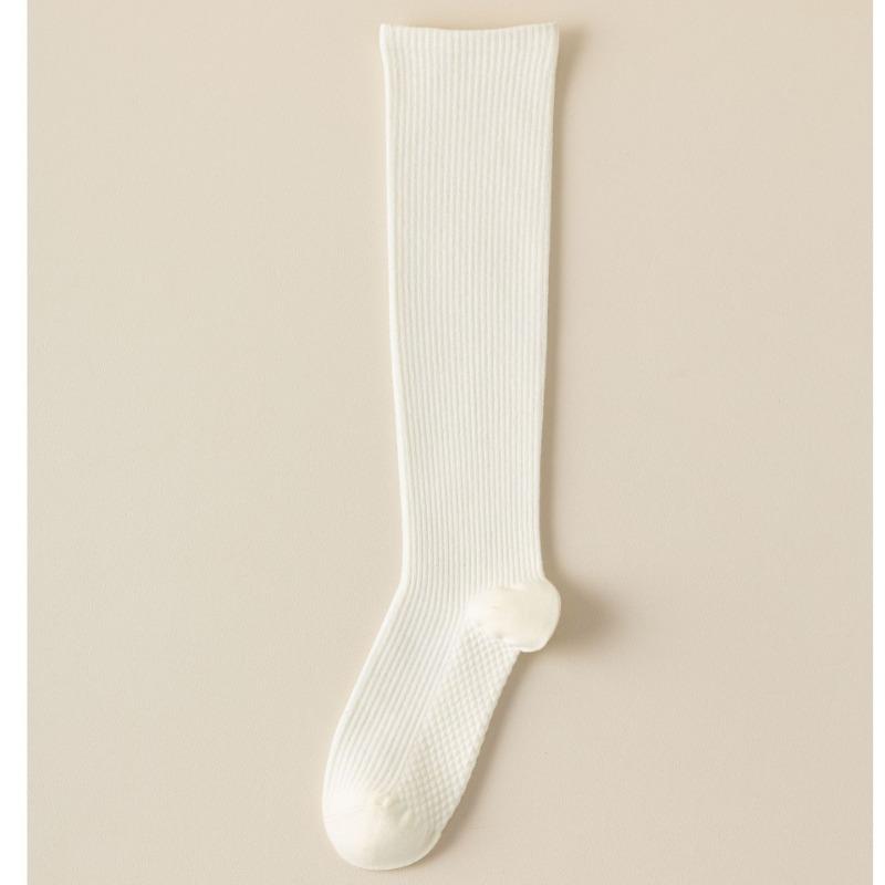 Гольфы до икры для осени и зимы, Длинные чулки до бедра с легким компрессионным эффектом для похудения, Гольфы до колена, Хлопок, Универсальные носки для женщин 1 pair слоновая кость