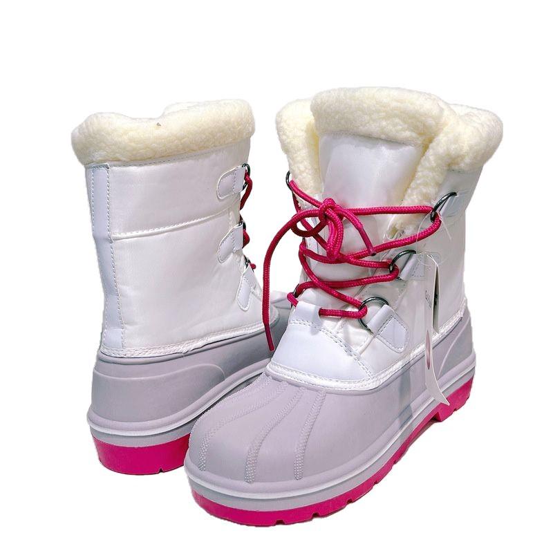 Clearance Waterproof Children's Mid-Calf Snow Boots for Outdoor and Skiing
