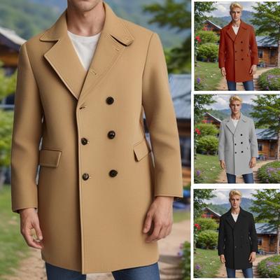 Wollmantel in Übergröße Herrenmantel