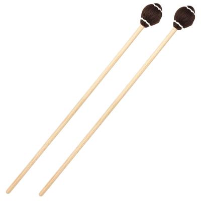 Silberner Stil Marimba Weiches Xylophon Anfänger Übungs Schlaginstrument & Schlägel, Trommelstöcke, Garn, (Dunkelbraun)