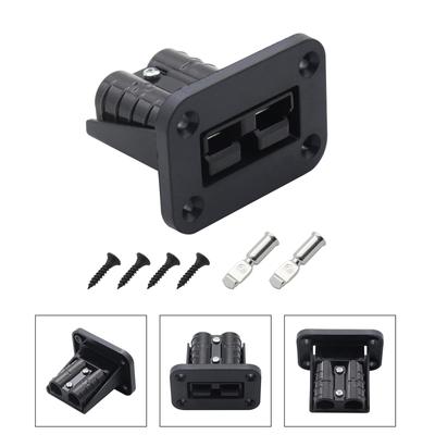 50 Ampere Anschlussstecker-Set, Montagehalterung, Abdeckung für Anderson-Stecker, Unterputzmontage, universell für Wohnwagen, Wohnmobil, LKW