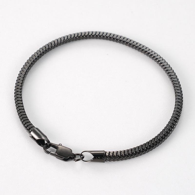 New Fashion Snake Bone Chain Bracelet Classic Stainless Steel Wrist Chain For Men Women Jewelry Gift Unisex