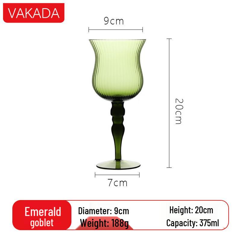 VAKADA Roman Column Glass Wine Goblet