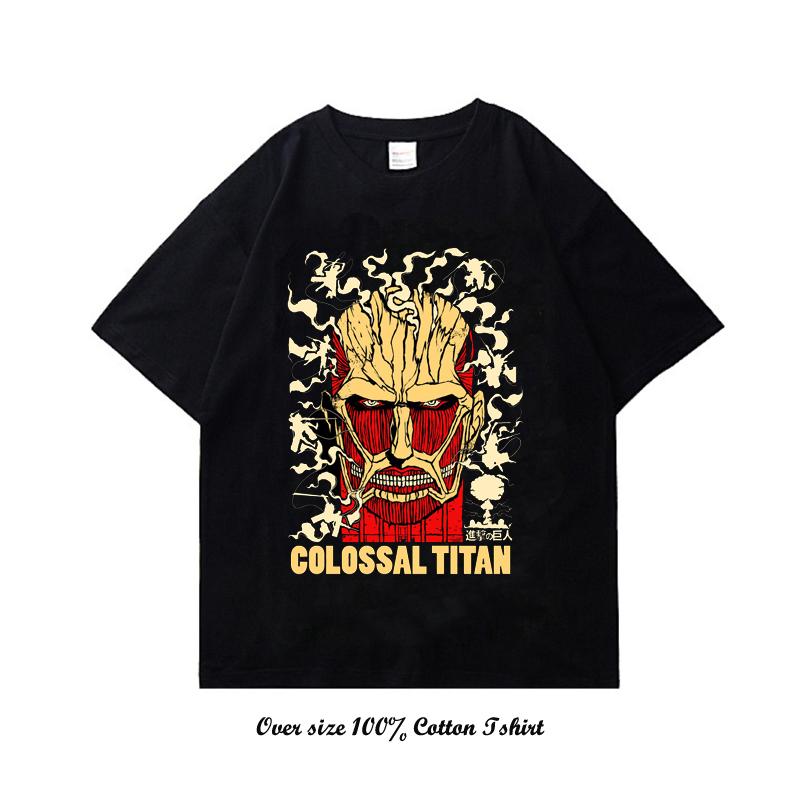 Herren T-Shirts Hip Hop Streetwear Japanischer Anime Druck Übergroße Oberteile Harajuku Baumwolle Sommer Kurzarm T-Shirt
