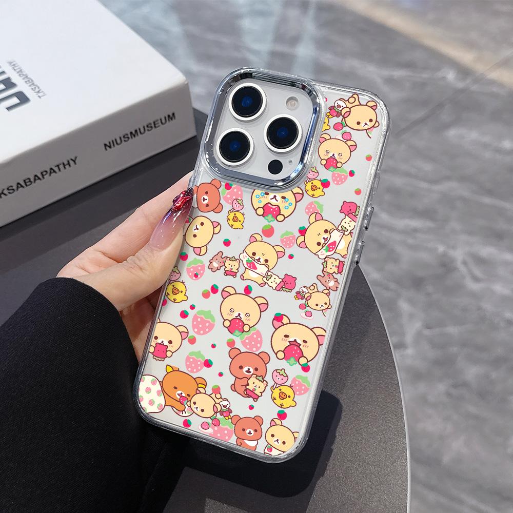 Cute Cartoon RilakkumaS Phone Case For iPhone 17 16e 16 15 14 13 12 11 mini Pro Max X XR XSMAX 8 Air Plus Transparent Soft Cover