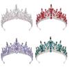 Vintage Rhinestone Queen Princess Crown Baroque Sparkling Bridal Tiaras Water Drop Crystal Headband Hair Jewelry Accessories