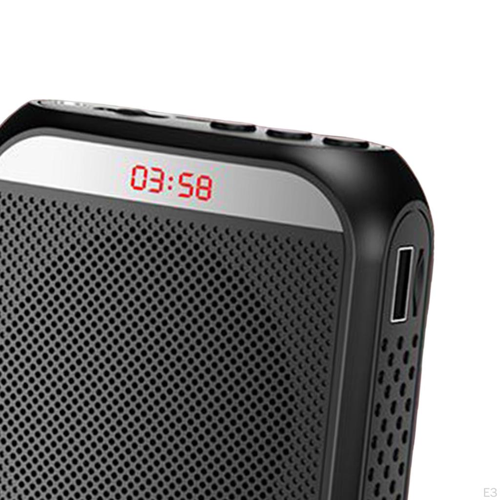 Forsterker Oppladbar Mini Høyttaler LED Skjerm Høyttaler Megafon for Møte Tur