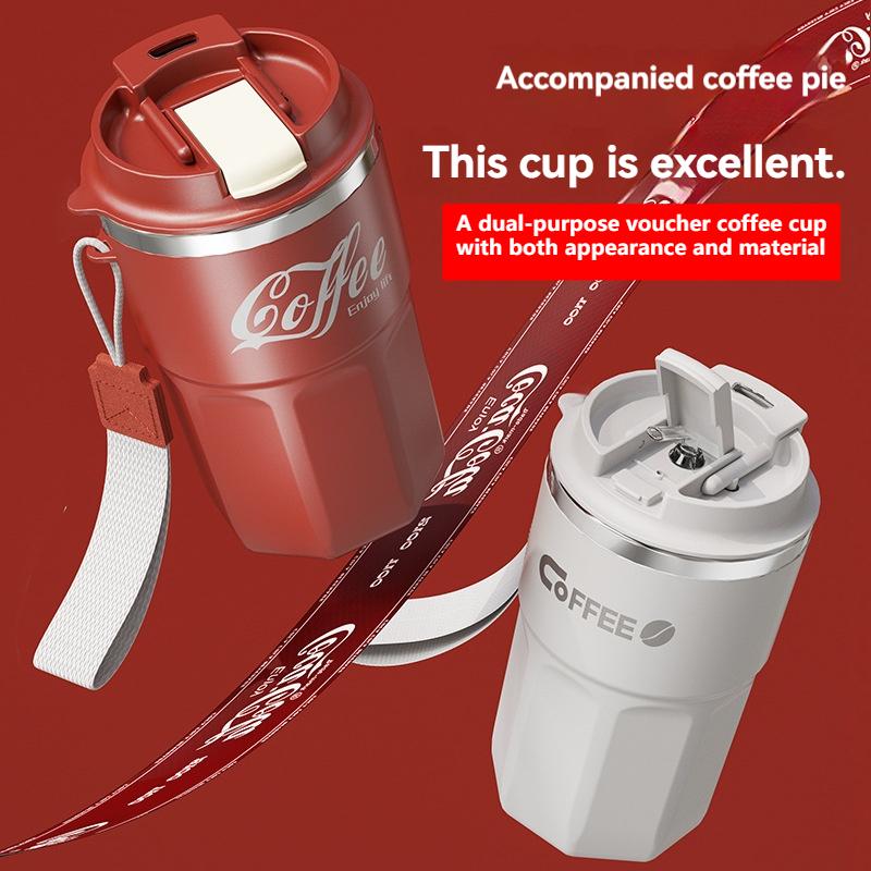 480ML Double-Walled Insulated Milk Coffee Cup Anti Scalding Drinking Cup Stainless Steel Thermal Bottle  Reusable Insulated Cup