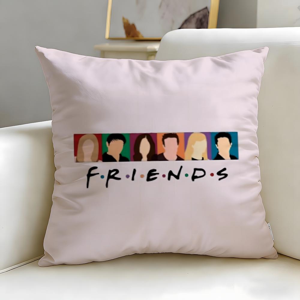 classic TV series Friends Cushion Cover Soft  EasyWash Pillow Case  Versatile for Couch Bed Travel and Office