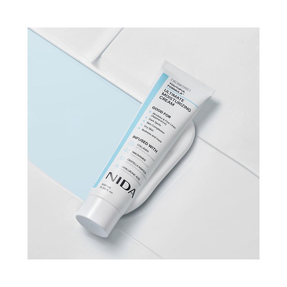 NIDA Fórmula Juvenil Crema Hidratante Definitiva (100 ml) / Colágeno, Niacinamida, Centella Asiática, Ácido Hialurónico / Arrugas, Manchas Oscuras, Cuidado de la Piel