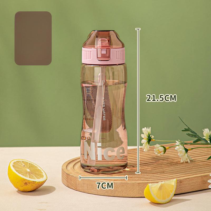 

Чашка для воды студентов мужского и женского пола, летняя пластиковая чашка, удобная чашка, соломенная чашка, портативная чашка для воды для занятий спортом на открытом воздухе 580ml красный