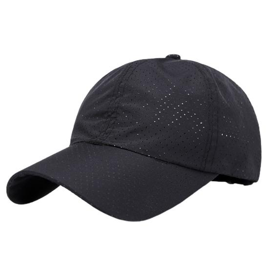 

Baseball Cap Decorative Pure Color Soft Mesh Summer Cap for Outdoor чорний