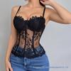 European & American Summer Lace See-Through Camisole Corset Bustier for Women