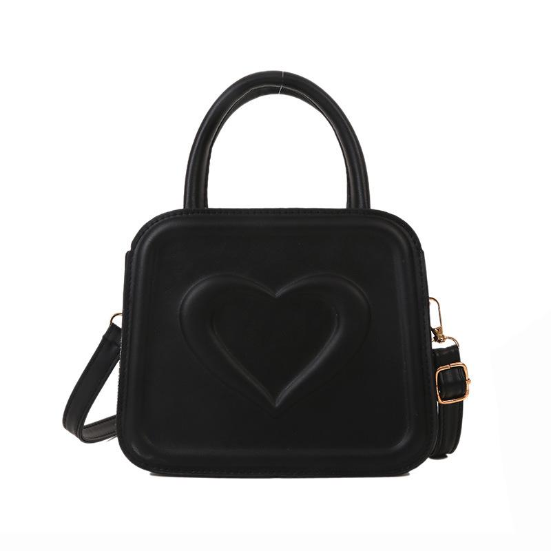 Retro Texture Small Bag Women 2025 New Trend Fashion Casual Love Shoulder Messenger Bag Portable Small Square Bag